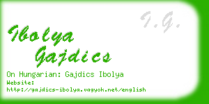 ibolya gajdics business card